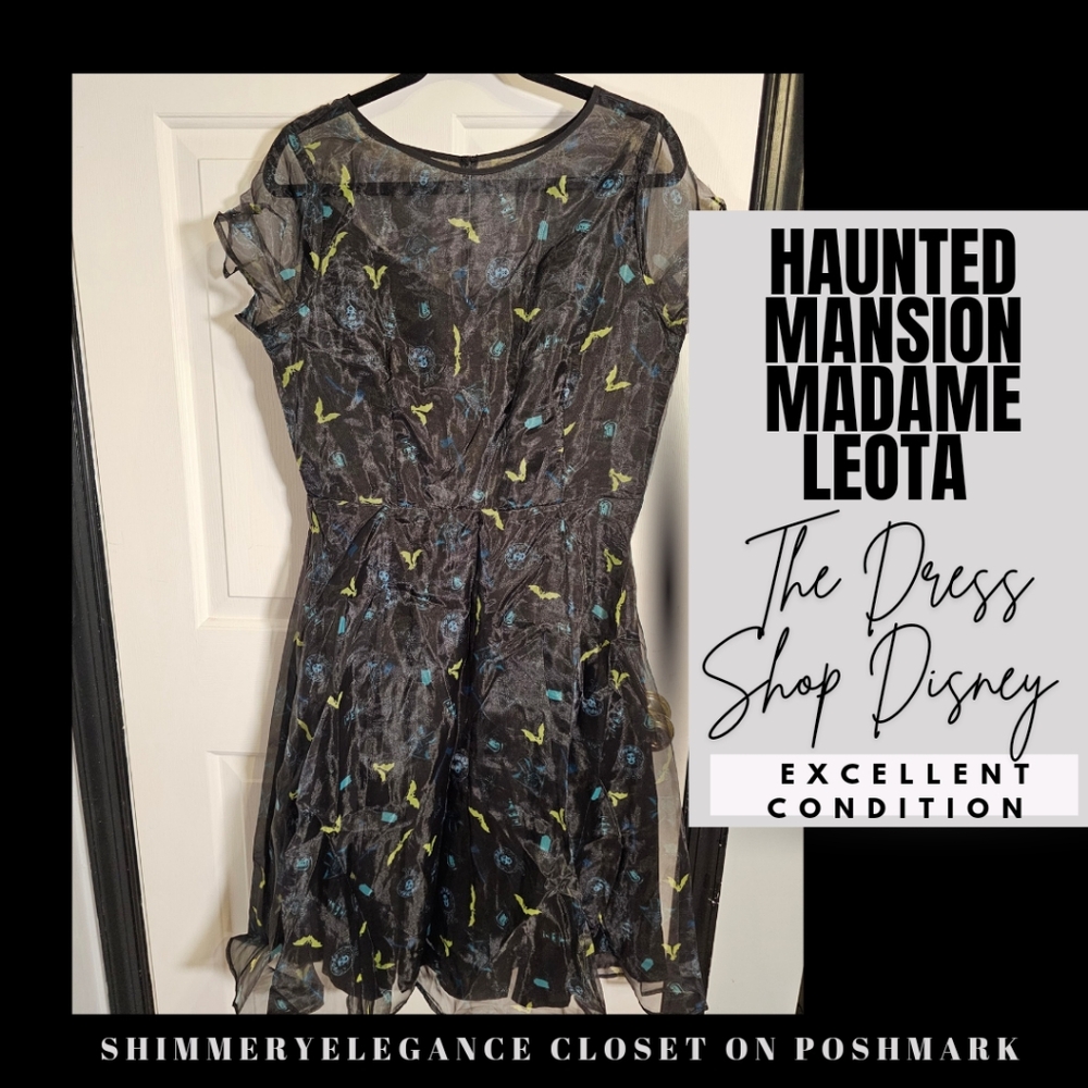 DISNEY PARKS 2022 Dress Shop Haunted Mansion Madame Leota Black Dress